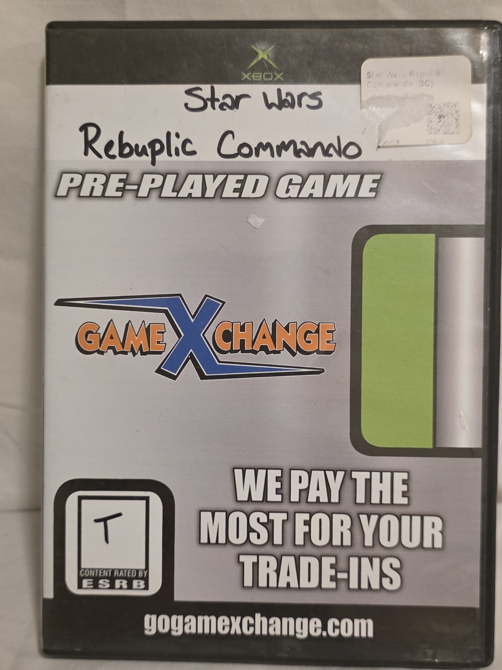 Xbox Live - Star Wars Republic Commando Rated T - Pre-owned - No Manual